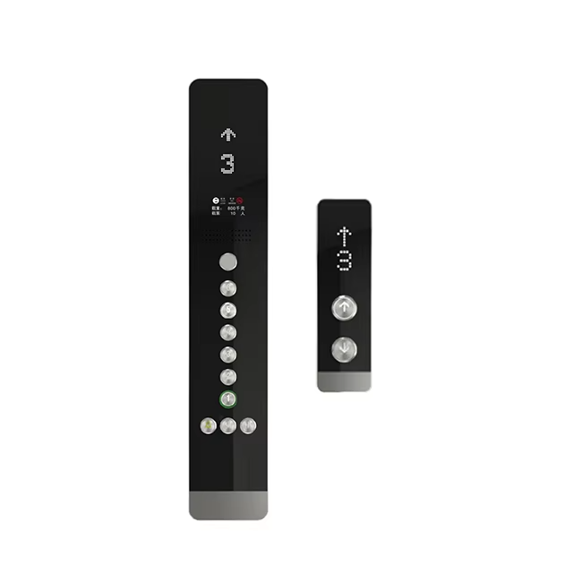 VTSP336 エレベーター壁掛けタッチディスプレイ エレベーターボタン付き モダンデザイン ステンレススチール&ガラス コップアンドロップ