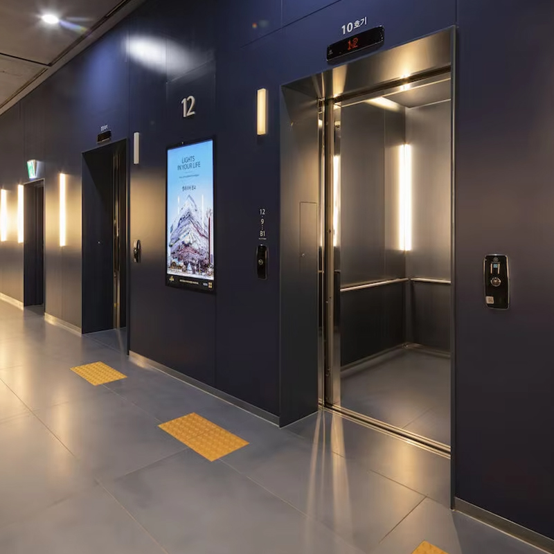 VTEP119 Ascenses の多階建ての建物のための旅客エレベーターのギアレス AC ISO9001 はステンレス鋼の容易な取付けを証明しました