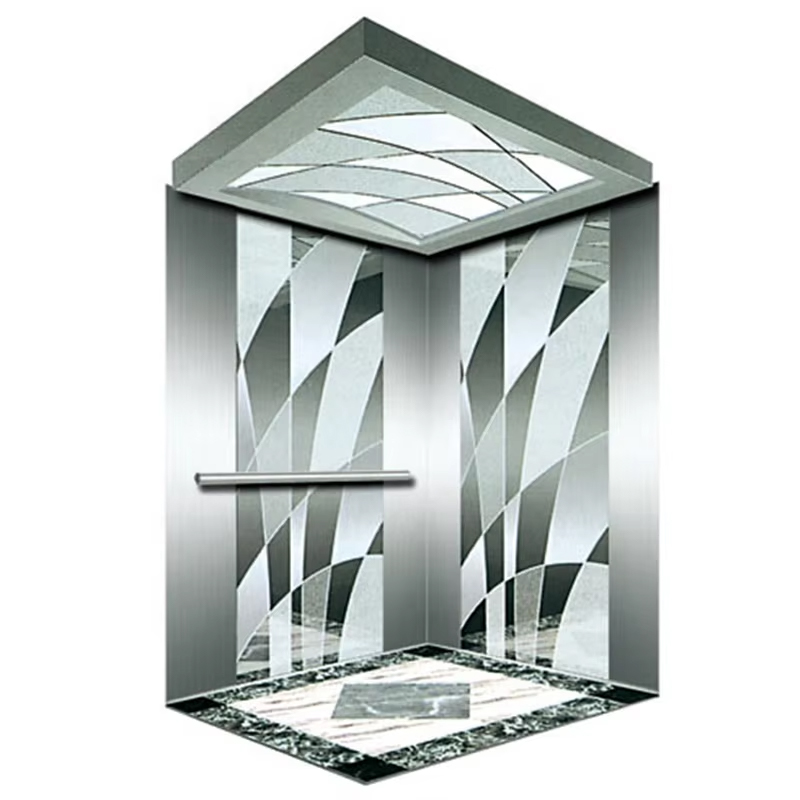 VTEP121 ホット販売 NV モデル 6-8 人 630kg ギアレス AC モダンなエレベータービル乗客リフトステンレス鋼 PVC 床