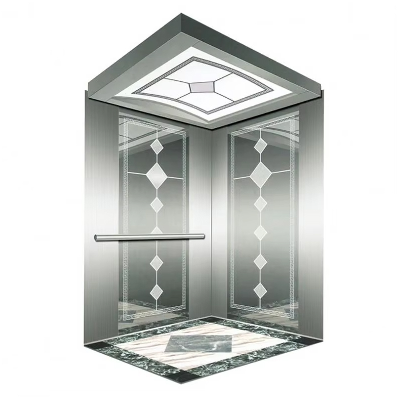 VTSP134 乗客用エレベーターキャビン、エネルギー効率の高い LED 天井、ステンレス鋼構造 ISO9001 認定 1 年保証