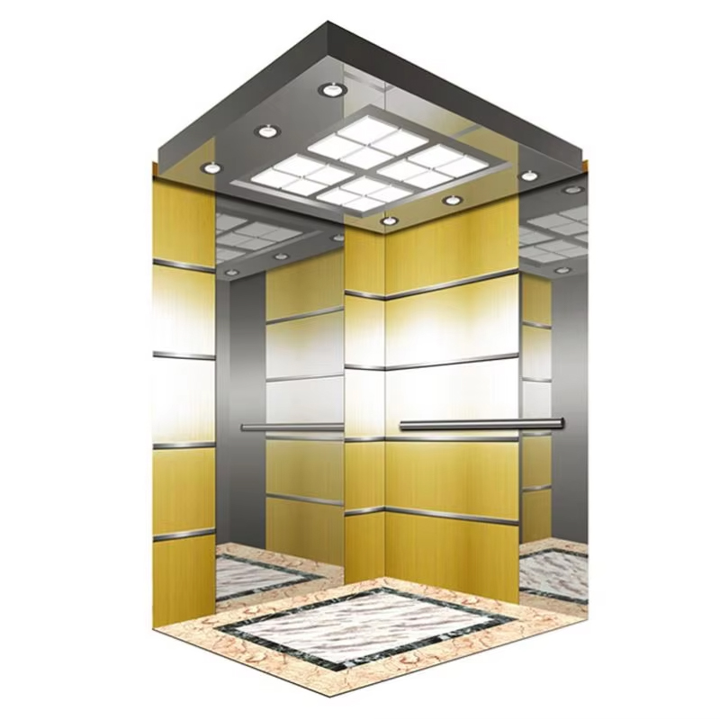 VTSP134 乗客用エレベーターキャビン、エネルギー効率の高い LED 天井、ステンレス鋼構造 ISO9001 認定 1 年保証
